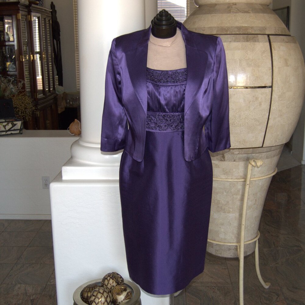 Adrianna Papell 2pc. Size 10 Purple Dress Set